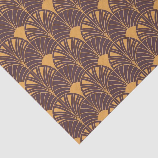 Art Deco pattern with fan-shaped motifs  薄葉紙 (詳細)