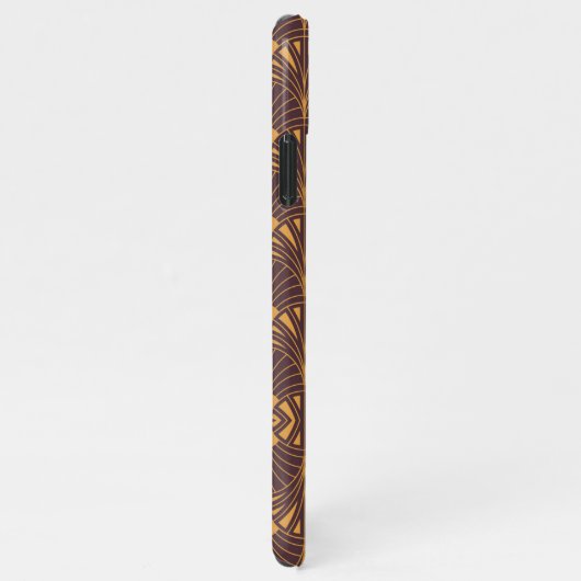 Art Deco pattern with fan-shaped motifs  iPhoneケース (右側)