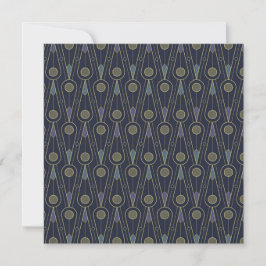 Art Deco pattern with geometric shapes in gold サンキューカード