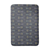 Art Deco pattern with geometric shapes in gold バスマット (正面縦)