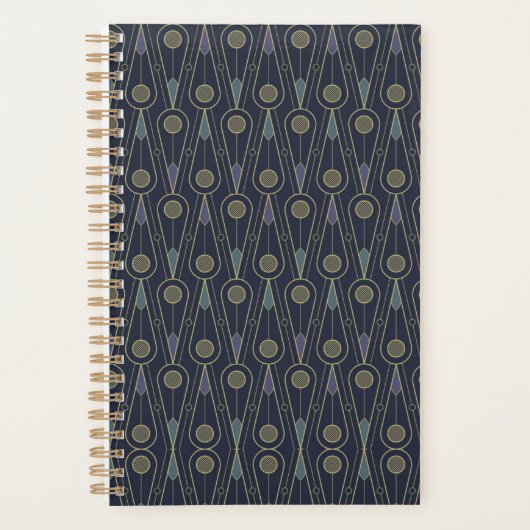 Art Deco pattern with geometric shapes in gold プランナー手帳 (正面)