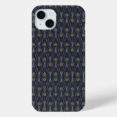 Art Deco pattern with geometric shapes in gold Case-Mate iPhoneケース (裏面)