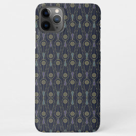 Art Deco pattern with geometric shapes in gold iPhone 11Pro Maxケース
