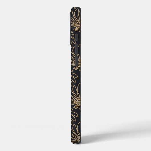 Art Deco pattern with gold floral motifs  Case-Mate iPhoneケース (裏面 / 左)