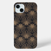 Art Deco pattern with gold floral motifs  Case-Mate iPhoneケース (裏面)
