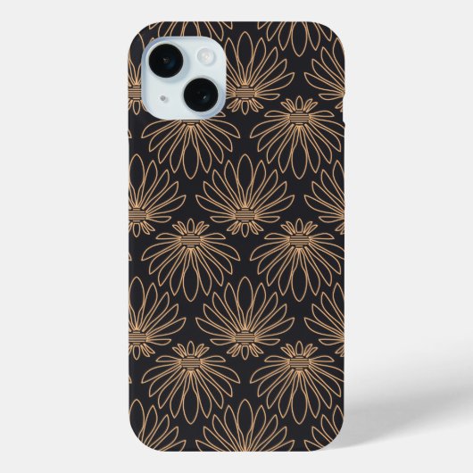 Art Deco pattern with gold floral motifs  Case-Mate iPhoneケース (裏面)