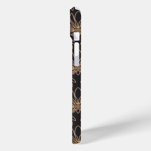 Art Deco pattern with gold floral motifs  Case-Mate iPhoneケース (裏面 / 左)