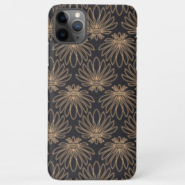 Art Deco pattern with gold floral motifs  iPhone 11Pro Maxケース