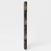 Art Deco pattern with gold floral motifs  iPhoneケース (右側)