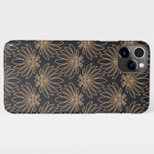 Art Deco pattern with gold floral motifs  iPhoneケース (裏面横)