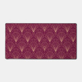 Art Deco pattern with gold geometric fan motifs  デスクマット (正面)