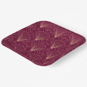 Art Deco pattern with gold geometric fan motifs  ペーパープレート (傾斜あり)