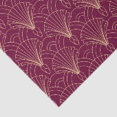 Art Deco pattern with gold geometric fan motifs  薄葉紙 (詳細)