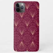 Art Deco pattern with gold geometric fan motifs  iPhoneケース (裏面)