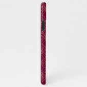 Art Deco pattern with gold geometric fan motifs  iPhoneケース (右側)