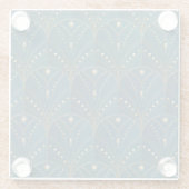 Art Deco pattern with gold geometric shapes ガラスコースター (裏面)