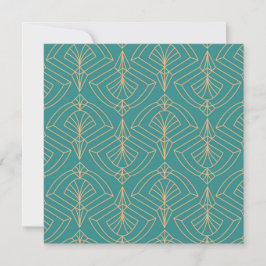 Art Deco pattern with gold geometric shapes  サンキューカード