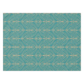 Art Deco pattern with gold geometric shapes  テーブルクロス (正面(横))