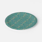 Art Deco pattern with gold geometric shapes  ペーパープレート (アングル)