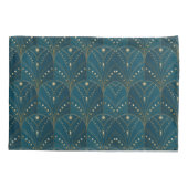 Art Deco pattern with gold geometric shapes 枕カバー (裏面-左)