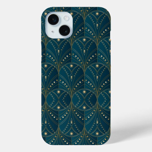 Art Deco pattern with gold geometric shapes Case-Mate iPhoneケース (裏面)