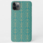 Art Deco pattern with gold geometric shapes  iPhoneケース (裏面)