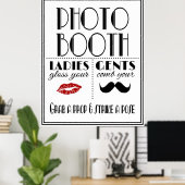 Art Deco PHOTO BOOTH ポスター (ホームオフィス)