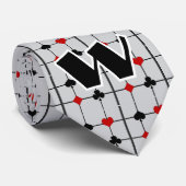 Art Deco Playing Card Suits v3 Monogrammed ネクタイ (ロール)