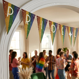 Art Deco Pride Flag | Pride Lives Here Bunting バンティングフラッグ