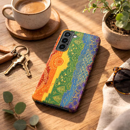 Art Deco Pride Flag | Rainbow II Vintage 1920s Samsung Galaxy S22ケース