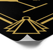 Art Deco Prohibition Wedding Bar Sign: ポスター (角)