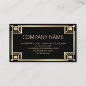 Art Deco QR Code Business Logo 名刺 (裏面)