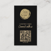Art Deco QR Code Business Logo 名刺 (正面)