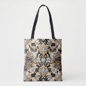 Art Deco Rainbow Owls Tote Bag トートバッグ (正面)