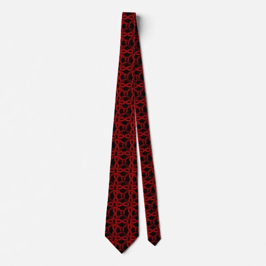 Art Deco Red Snake Pattern  ネクタイ (正面)