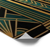 Art Deco Regal Halo Cat Wall Art ポスター (角)