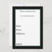 art deco retroヴィンテージ情報の追加 招待状 (裏面)