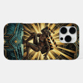 Art Deco Retro Sci-Fi iPhone 16 Pro Max Case iPhoneケース (裏面横)