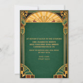 Art Deco Roaring 20s Gatsby Tea Birthday Party 招待状 (裏面)