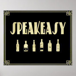 Art deco roaring 20's speakeasy prohibition ポスター