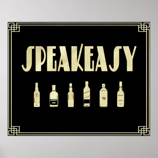 Art deco roaring 20's speakeasy prohibition  ポスター (正面)
