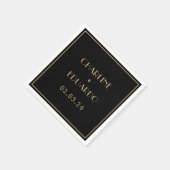 Art deco roaring 20s Wedding  スタンダードカクテルナプキン (角)