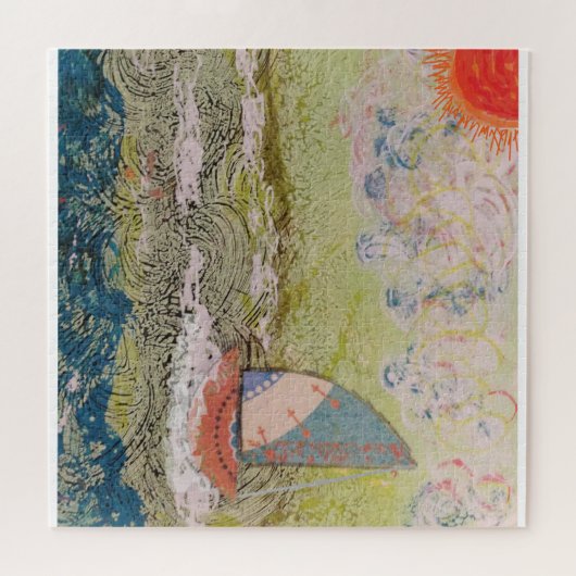 Art Deco Sailboat  ジグソーパズル (横)