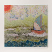 Art Deco Sailboat  ジグソーパズル (縦)