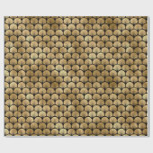 Art Deco Scallop Fan Radiating Pattern Design ラッピングペーパー (フラット)