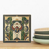 Art Deco Scarab Beetle Egyptian Sun Design タイル