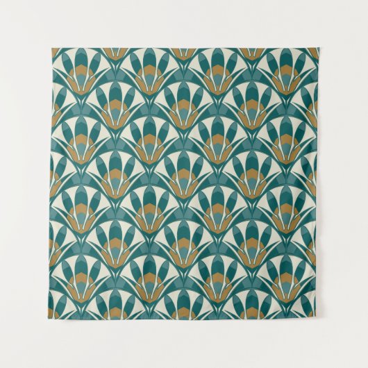 Art deco seamless abstract floral pattern. Decor e タペストリー (正面)