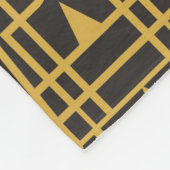 Art Deco seamless luxury geometric pattern. Golden フリースブランケット (角)
