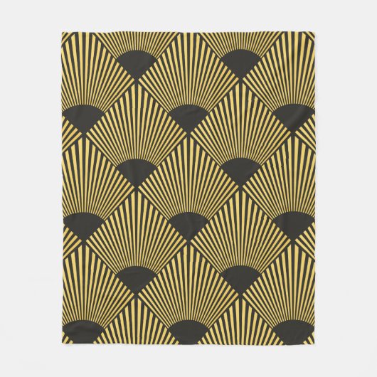 Art Deco seamless pattern フリースブランケット (正面)
