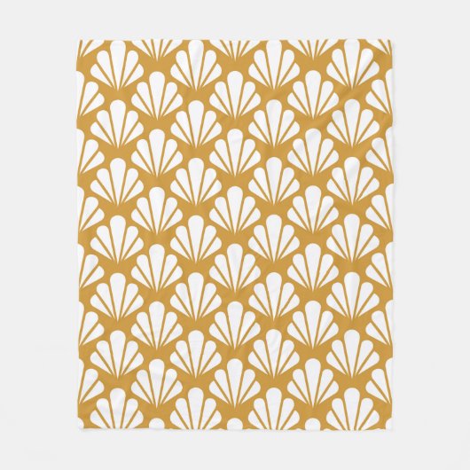 Art Deco Seamless Pattern. Geometric Floral decora フリースブランケット (正面)